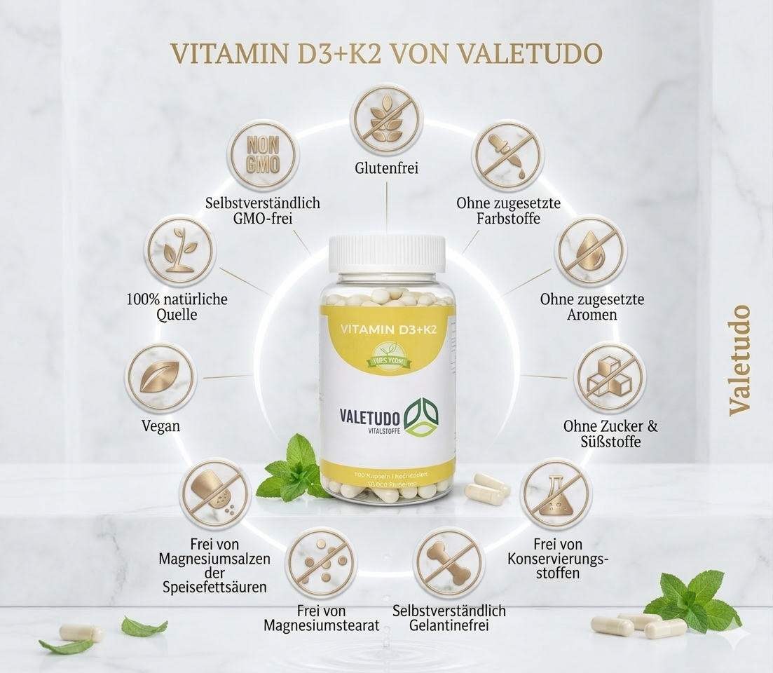 Vitamin D3 + K2 - 10.000 I.E. hochdosiert